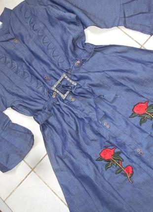 #акция 1+1=3 #kanzah fashion# джинсовое платье с вышивкой#7 фото