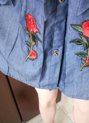 #акция 1+1=3 #kanzah fashion# джинсовое платье с вышивкой#9 фото