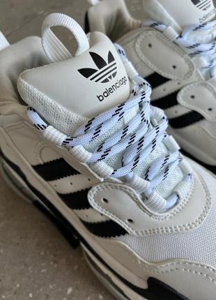 Adidas x balenciaga triple s white/black4 фото
