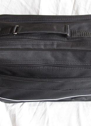 Мужская сумка через плечо папка портфель а4 черная6 фото