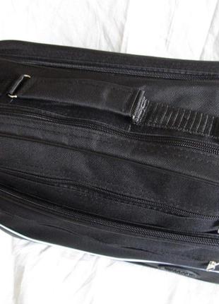 Мужская сумка через плечо папка портфель а4 черная7 фото
