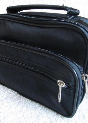 Сумка чоловіча через плече невелика якісна барсетка чорна