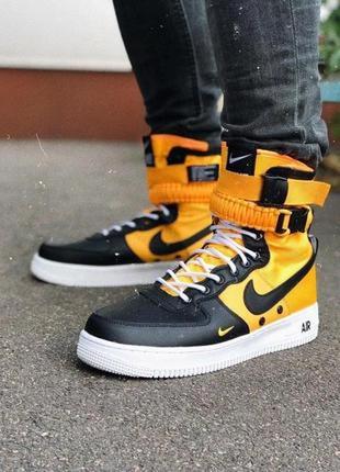 Крутые кростовки от найк air force 1 high special field - black