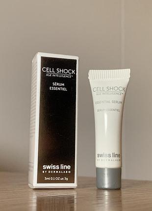 Сировотка для обличчя swiss line cell shock age intelligence essentiel serum 3 ml пробник2 фото