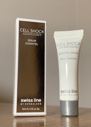 Сировотка для обличчя swiss line cell shock age intelligence essentiel serum 3 ml пробник