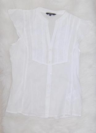 Блуза рубашка белая хлопок р-р с3 фото