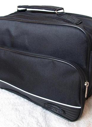 Мужская сумка через плечо барсетка папка  портфель а4 черная1 фото