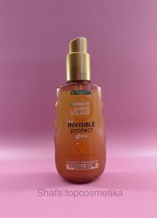 Солнцезащитный водостойкий спрей невидимая защита spf30 garnier ambre invisible protect glow spf301 фото