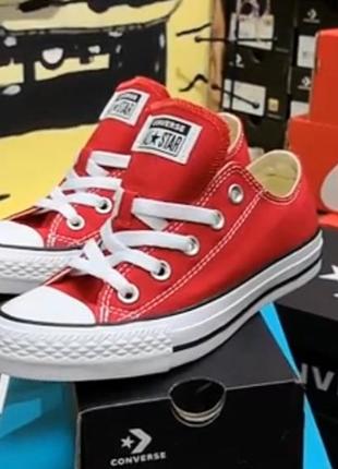 Кеды converse all star red low1 фото