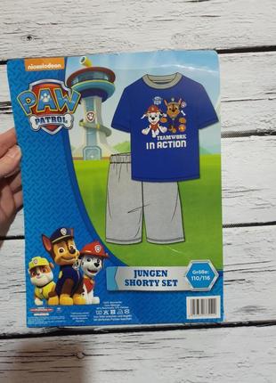 Комплект костюм дитячий футболка шорти піжама дитяча шортами на хлопчика щенячий патруль літо4 фото