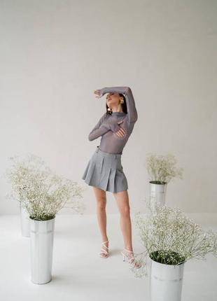 Гольф прозрачный водолазка сетка