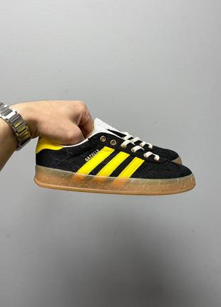 Adidas gazelle x gucci жіночі чоловічі трендові чорні кеди кросівочки адідас гучі женские мужские черные кеды кроссовки бренд весна літо10 фото