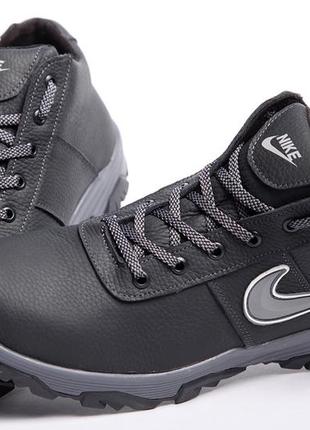 Кросівки шкіряні зимові nike snow grip2 фото