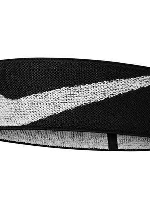 Nike logo knit elastic headband da7022 010 пов'язка на голову чорна унісекс оригінал бандана тіара3 фото