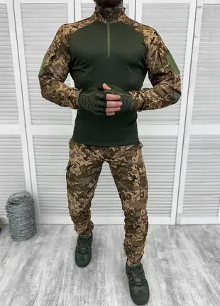 Літній тактичний костюм піксель, армійська піксельна форма для зсу (штани + убакс)1 фото