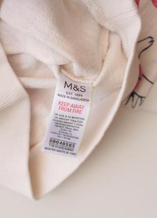 Свитшот в принт с животными m&amp;s на кроху 9-12 мес3 фото