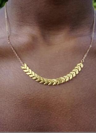 Ожерелье колье чокер цепочка золотистая ланцюжок