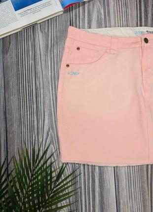 Нежно-розовая короткая джинсовая юбка ocean pacific #8343 фото