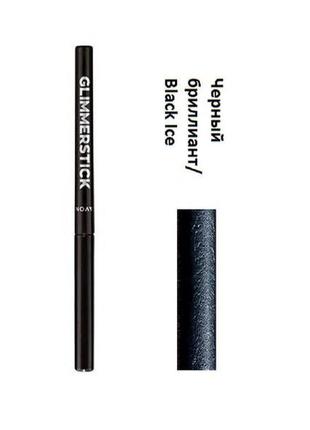 Мерехтливий олівець для очей avon чорний діамант/black ice 0,28 г