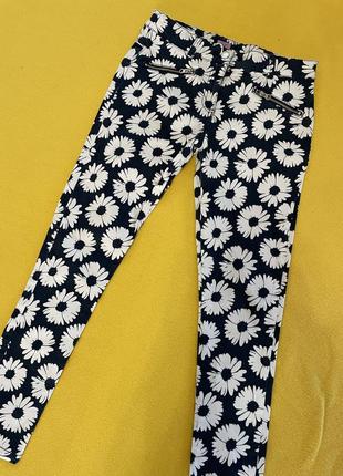 Кружевные летние джинсы в цветочкиf&amp;f