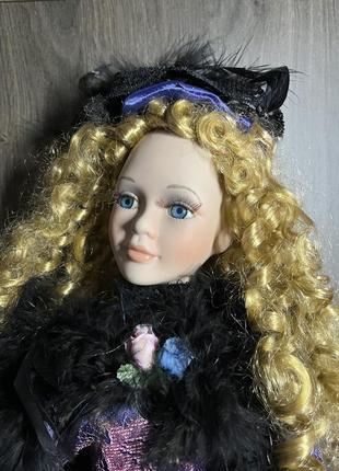 Колекційна, сувенірна порцелянова лялька porcelain doll 50см3 фото