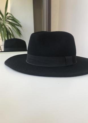 Шерстяная шляпа федора h&m 54 см капелюх вовна шерсть1 фото