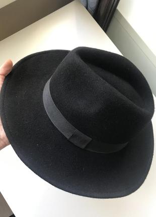 Шерстяная шляпа федора h&m 54 см капелюх вовна шерсть4 фото
