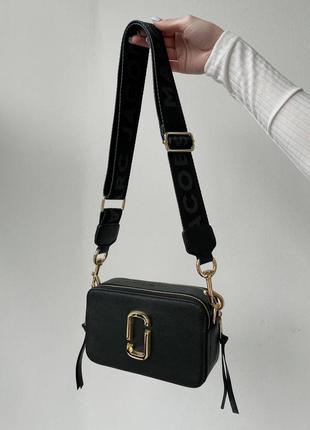 Сумочка marc jacobs logo black gold 2