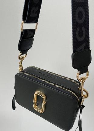 Сумочка marc jacobs logo black gold 5
