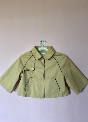 Укороченный тренч куртка стильный короткий плащ пиджак бежевый