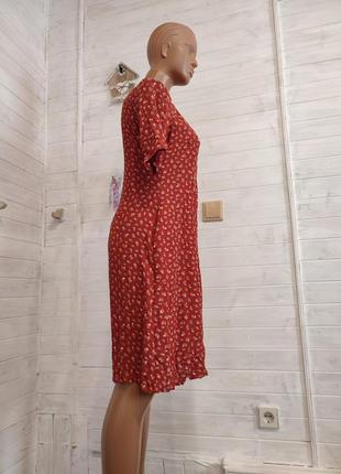 Красивое платье-халатиком  dn shop из вискозы, 2 кармашка xs-m7 фото