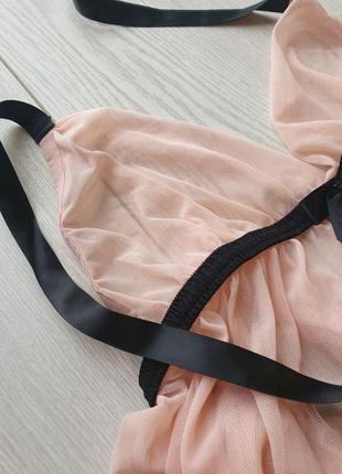Нічна сорочка пеньюар комбінація стрінги трусики сексуальний еротичний нижня білизна бейбідолл набір комплект love&honey5 фото