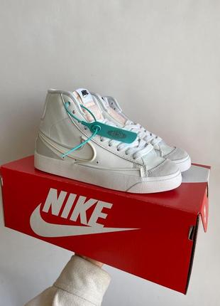 Молодежные женские высокие кожаные кеды nike blazer mid 🆕 кеды найк блейзер