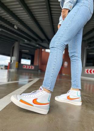 Молодіжні жіночі високі шкіряні кеди nike blazer mid  77 🆕 кеди найк блейзер2 фото