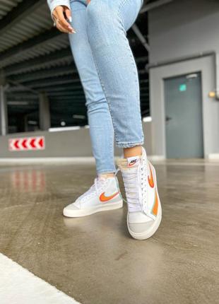 Молодіжні жіночі високі шкіряні кеди nike blazer mid  77 🆕 кеди найк блейзер8 фото