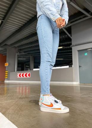 Молодіжні жіночі високі шкіряні кеди nike blazer mid  77 🆕 кеди найк блейзер9 фото