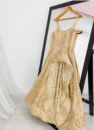 Золоте жакардове плаття bariano6 фото