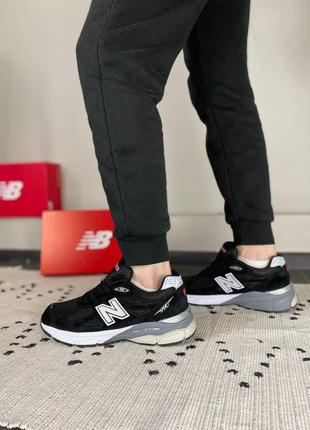 Кроссовки new balance 990v3 white black1 фото