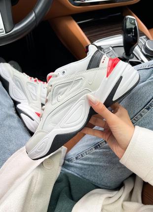 Женские кроссовки nike m2k tekno white red 36-37-38-39-405 фото