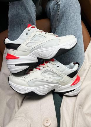 Женские кроссовки nike m2k tekno white red 36-37-38-39-404 фото