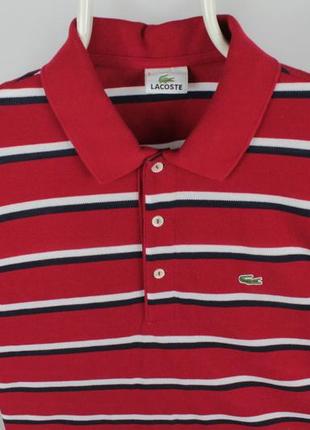 Яркое поло футболка lacoste vintage red polo shirt2 фото