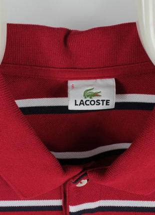 Яскраве поло футболка lacoste vintage red polo shirt3 фото