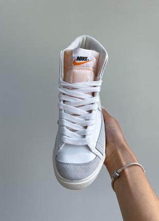 Молодежные женские высокие кожаные кеды nike blazer mid 77 🆕 кеды найк блейзер5 фото