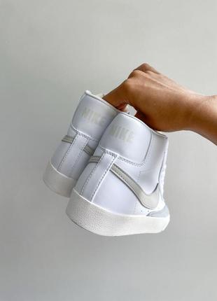 Молодежные женские высокие кожаные кеды nike blazer mid 77 🆕 кеды найк блейзер9 фото