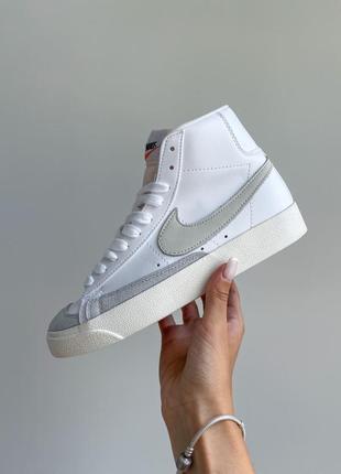 Молодежные женские высокие кожаные кеды nike blazer mid 77 🆕 кеды найк блейзер