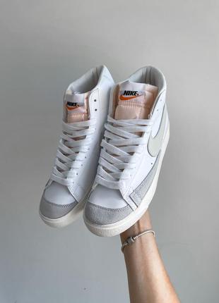 Молодежные женские высокие кожаные кеды nike blazer mid 77 🆕 кеды найк блейзер6 фото