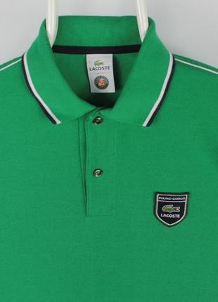 Шикарна оригінальна футболка поло lacoste roland garros green polo shirt2 фото