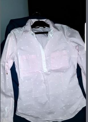 Рубашка с планкой zara рубашка блуза zara рожева1 фото