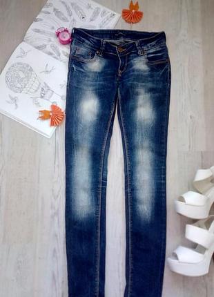 Синие джинсы скинни, приталенные skini skinny  потёртые смотрите замерыy низкая посадка2 фото