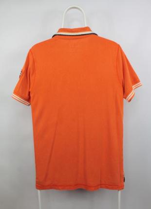 Оригинальная футболка поло napapijri orange polo shirt5 фото